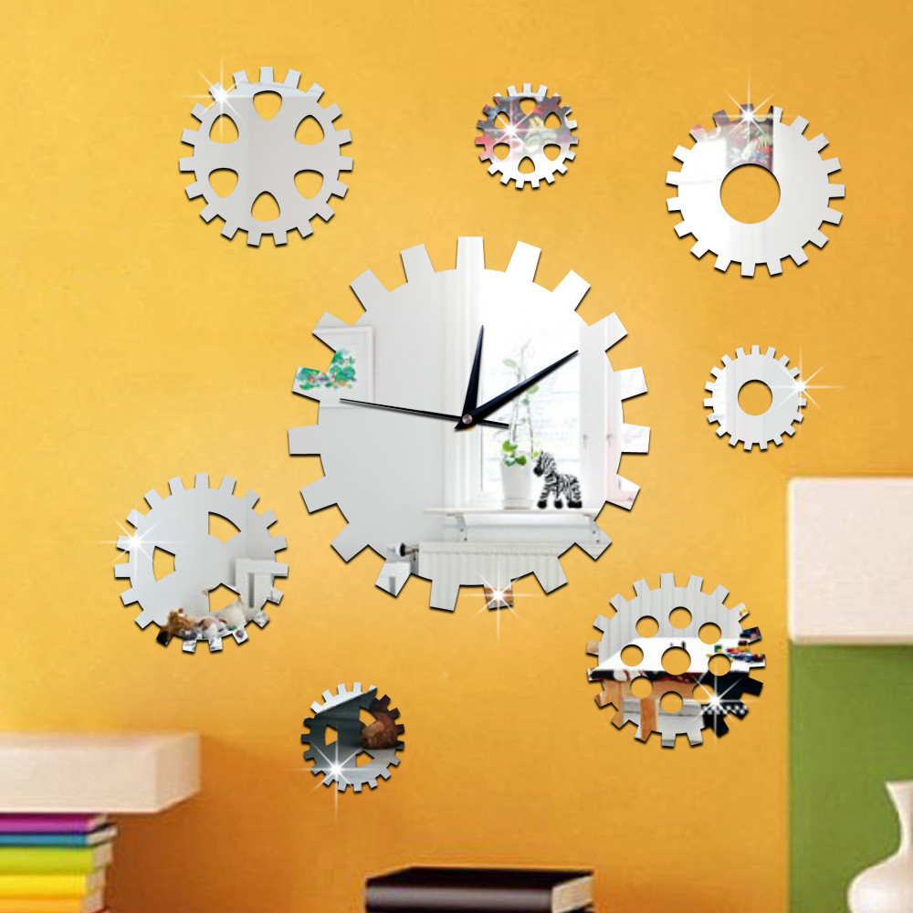 Decorative Gear Wall Clocks Designer Wall Art Decorative Gears Mirror