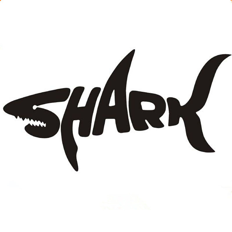 Cool Car Styling Letter SHARK Personality Shark Stickers Cover Scratches Black White Fluorescent Green Car Sticker CT2095