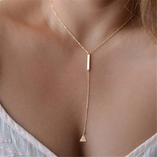 Women tassel necklace pendant 2016 new gold plated necklace chain fashion jewelery necklaces pendants women accessories neckless