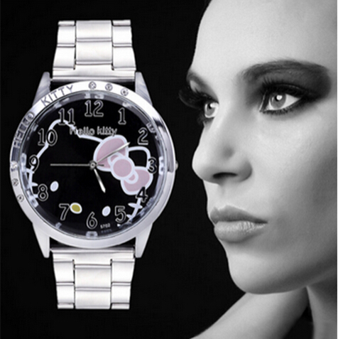 Hot!!! wholesale Hello kitty stainless steel watch women Lovely watch Hello kitty Cartoon ... - Hot-wholesale-Hello-kitty-stainless-steel-watch-women-Lovely-watch-Hello-kitty-Cartoon-watches-Relogio-feminino