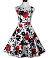 Hepburn wind Restoring ancient ways 2016 Summer New high end fashion Elegant temperament Round collar Printed