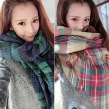 2016Lady Women Blanket Oversized Tartan Scarf Shawl Plaid Cozy Checked Pashmina 225Y 889Z