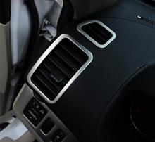 4pcs kit decorative outlet box air conditioning vent decorative stainless steel frame for Mitsubishi Pajero Sport