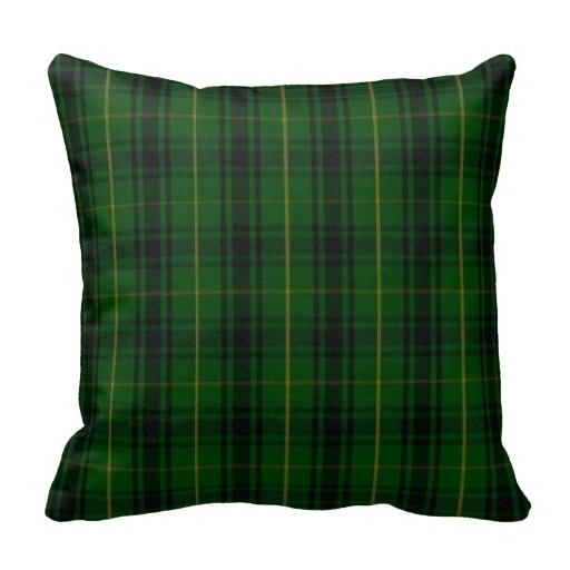 Printed Pillow Cases Green Clan Macarthur font b Tartan b font Plaid Pillow Case Size 45x45cm