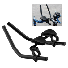Bicycle Mountain Road Bike Separated TT Alloy Triathlon Arm Rest Handle Bar Relaxation Vice Handlebar Black Durable Useful HOT