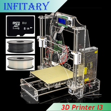 2016 LCD Screen High Precision Reprap Prusa i3 DIY 3d Printer kit with 2 Roll Filament 8G SD card Marlin Firmware 3D-Printer