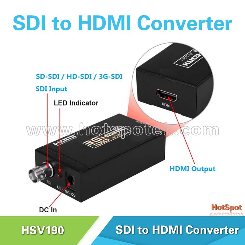 1080P hd sdi 3g mini SDI to HDMI Converter sdi hdmi converter Support SD HD 3G