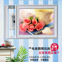 Sliding meter box decorative painting framed paintings distribution box sliding block painting the living room dining available mural paintings