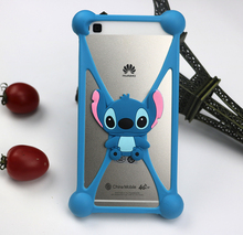 HOT 3D Silicon Cartoon Minions Stitch Bear Doraemon Soft Phone Back Skin Cover Case For ZTE Blade D6 V6/ L2 Plus L3 L3 Apex
