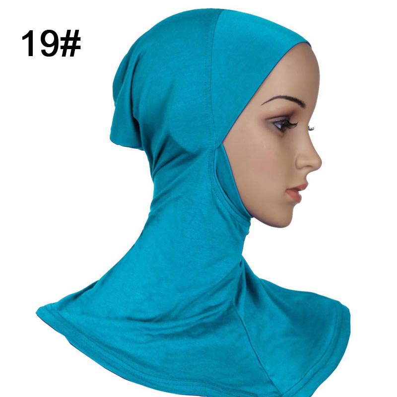 Muslim Islamic long hijab 19 lake blue