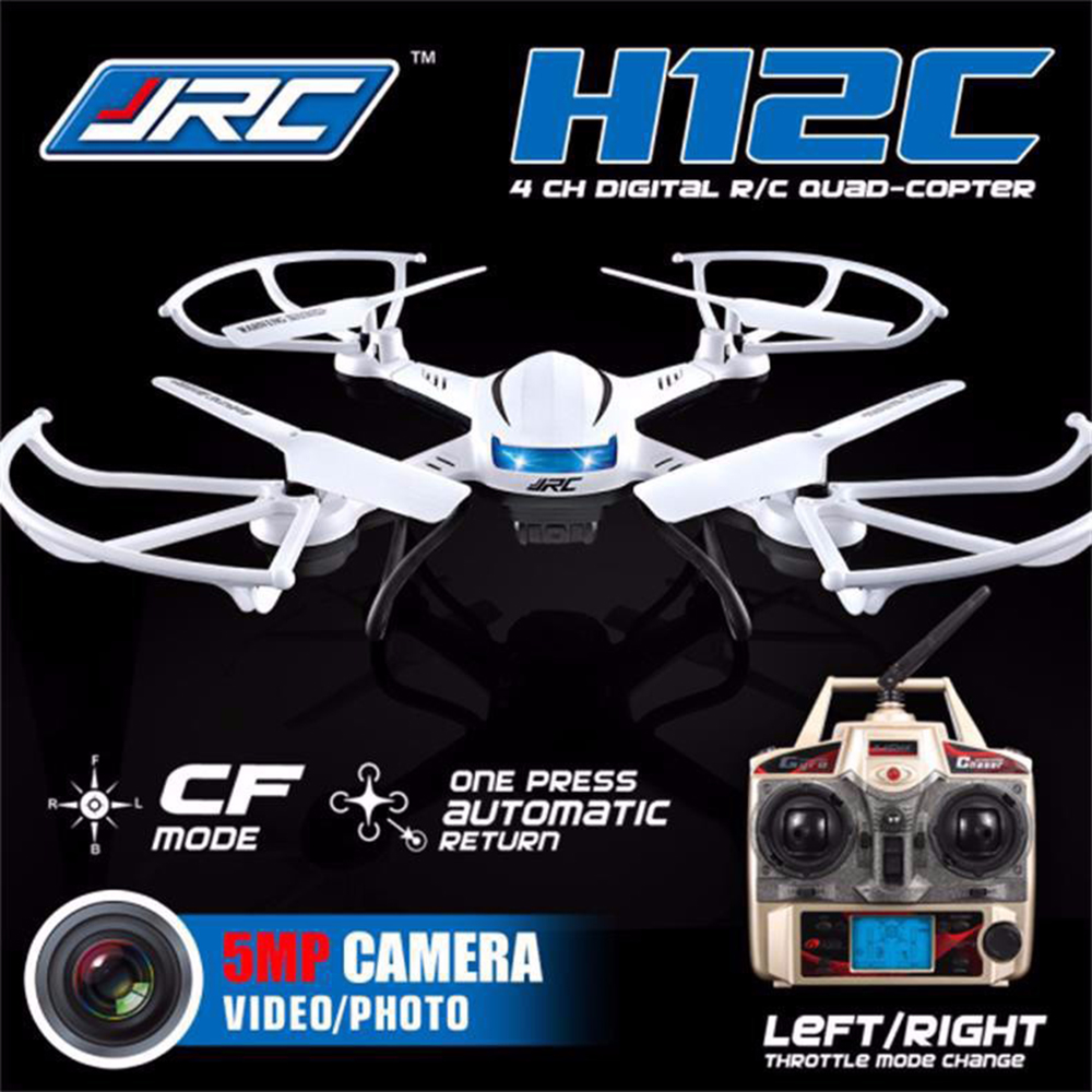 JJRC H12C 6 Axis Headless Mode 2.4G 4CH RC Quadcopter 360 Degree Rollover UFO Helicopter Professional Drone with 2.0MP HD Camera
