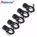 5pcs Remote Speaker Microphone 2Pin PTT Mic Walkie Talkie Accessories For Baofeng UV5R BF 888s Retevis