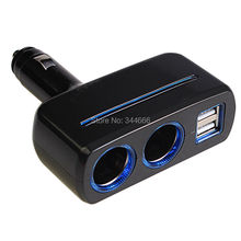 Quick Charge Car Charger 80W 3.1A Dual Cigarette Lighter Adapter 2 USB Interface For iPhone Samsung Smart Phones DVR GPS