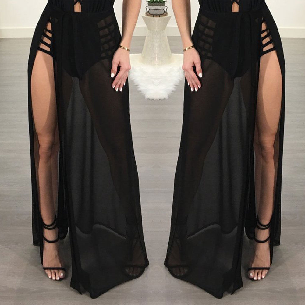 mesh maxi cover up