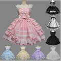 High Quality Women Summer Lolita Dress Chiffon Lace Medieval Gothic Dress Princess Cosplay dress Halloween Costumes
