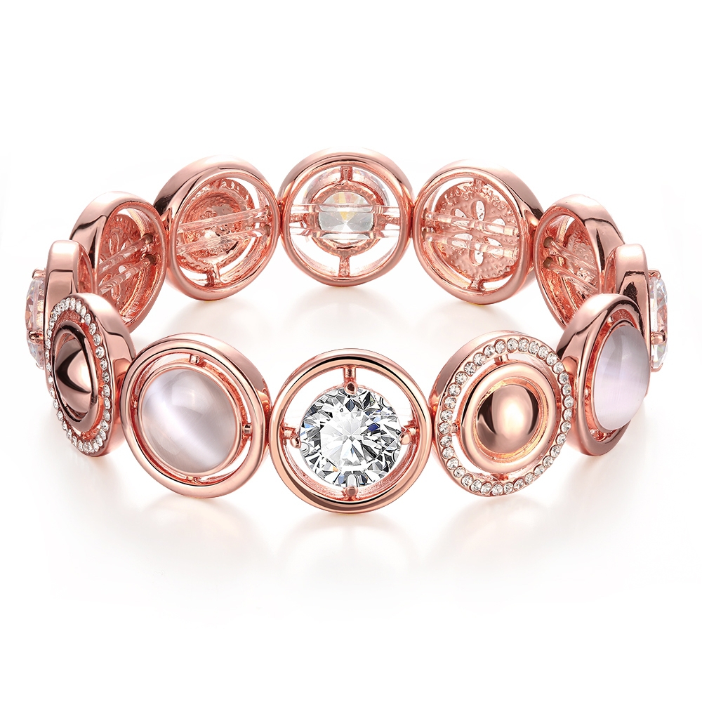 Hot sale ladies rose gold bracelets18k gold crystal bracelets for women