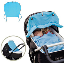 Baby carriage portable sunshade cloth curtain can be rolled up simply practical sunshade canopy cover for stroller free shipping