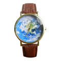 Women Men s Classics Watches Map Pattern Leather Band Analog ladies Quartz Vogue Wrist Watch