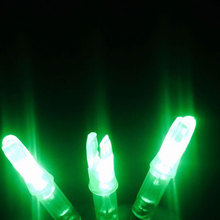 3PCS Lighted Nock Compound Bow Green LED Lighted Arrow Nock For ID 6 2mm Archery Hunting