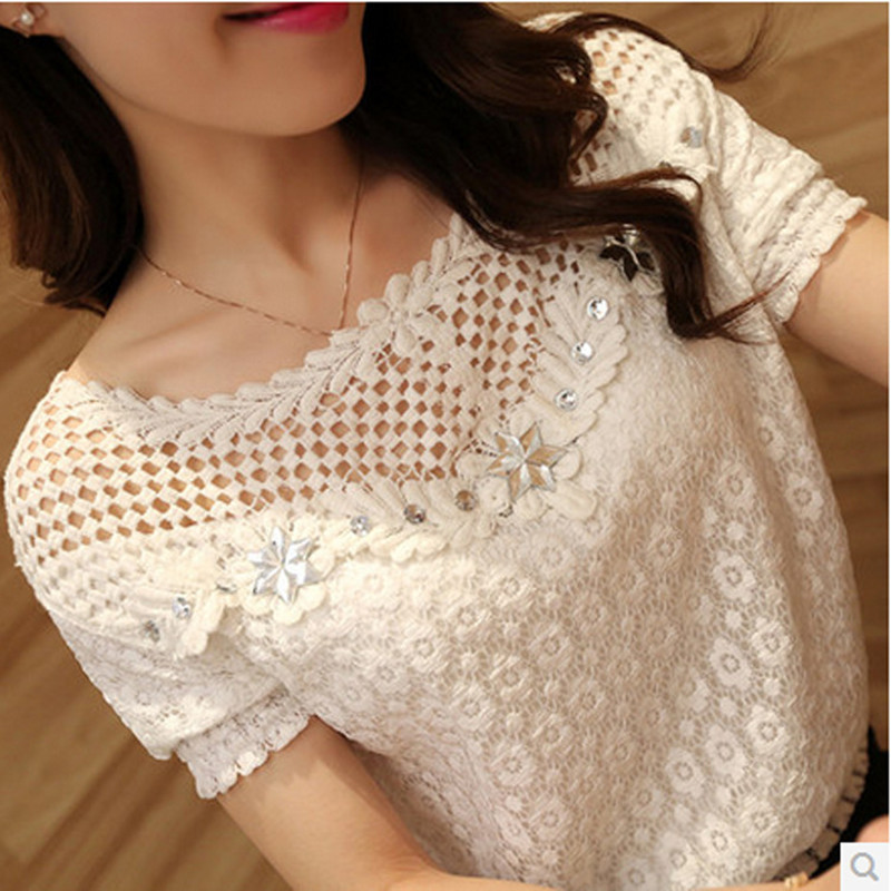 Autumn-Fashion-New-Women-Lace-Crochet-White-Blouse-Sexy-Hollow-Out-Tops-Shirts-Slim-Short-Long