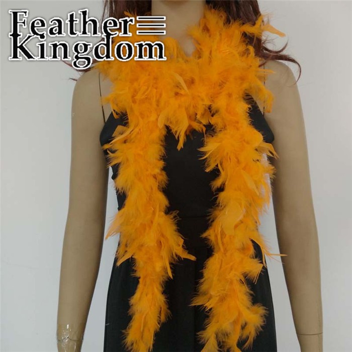 orange turkey feather boa