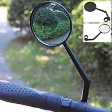 360 Degree Rotatable Bicycle Bike Cycling Handlebar End Rearview Mirror Back View Convex Mirror