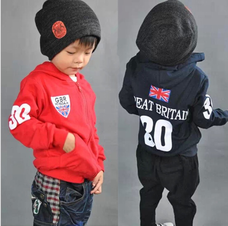 2014 Brand New Boys' Coat Number 30 and National Flag Hooded Top Quality LW4