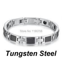 316L Men Silver Magnetic Titanium Stainless Steel Bracelet Bangle GS356