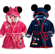 Charactor Robe Fleece Bathrobe Kids Children s Roupao De Banho Robes Christmas Baby Clothing Bath Robe