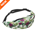 2016 New 3D digital flower pattern women s waist bag fanny pack for girls boys fashion