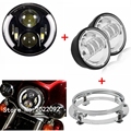 7 Projector Daymaker 60w LED Headlight with 4 5 LED Passing Lamps for Harley Davidson Motorcycles