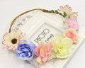 2016 Elegant Floral Wreath Artificial Flower Head Wreath For Hair Wedding Garland Bridal Hair Accessories Flower