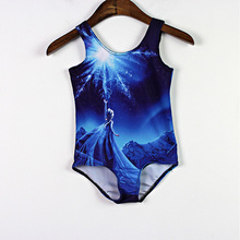2016 Summer girls toddler swimwear Retail branded lovely cartoon girls swimwear kids one-pieces swimsuit beach children clothes