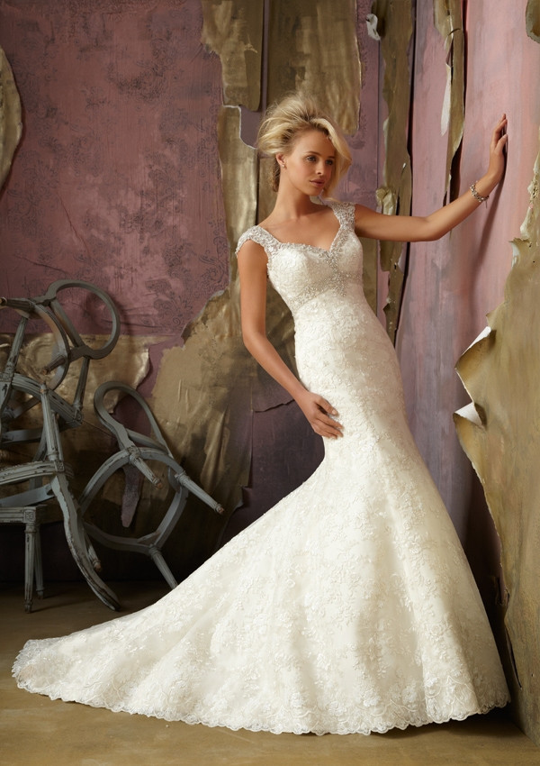 2015 New Custom Made Ivory White Satin Lace Beading Crystal Mermaid Wedding Dress Vestido De Noiva
