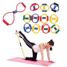 1pcs hot selling Resistance 8 Type Expander Rope Workout Exercise Yoga Tube Sports