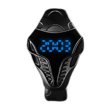 Creative Snake Head Shaped LED Digital Electronic Sport Watches Wristwatch For Men Women HB88