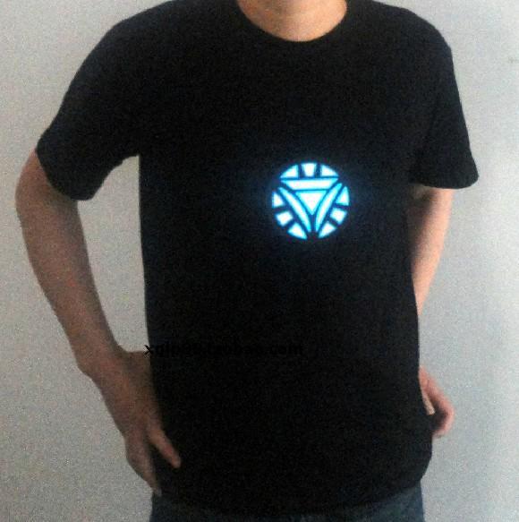 tony stark arc reactor shirt led