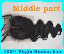 7A Virgin Peruvian human hair silk base closure with bundles body wave unprocessed hair extension 3