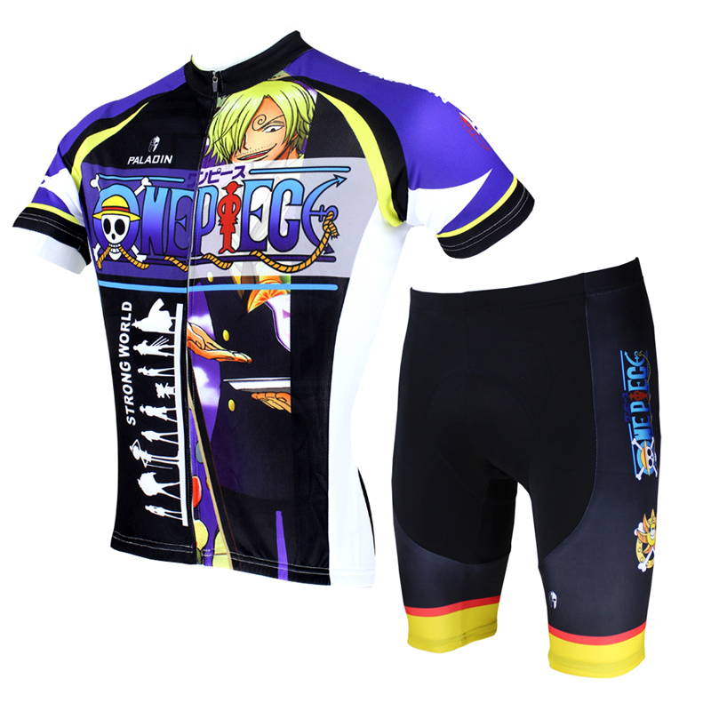 Men cycling clothing Anime One Piece Sanji Short sleeve Bike cycling