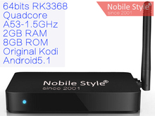 1pcs R8 original KODI 64bits Rk3368 A53 quadcore 3D 4K Bluetooth 2GB/8GB Google Android IPTV Smart TV boxes