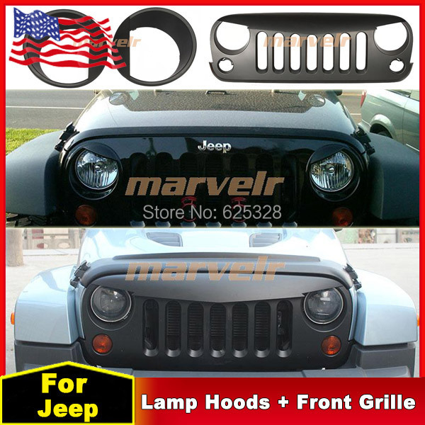 Jeep headlight grill cover #2