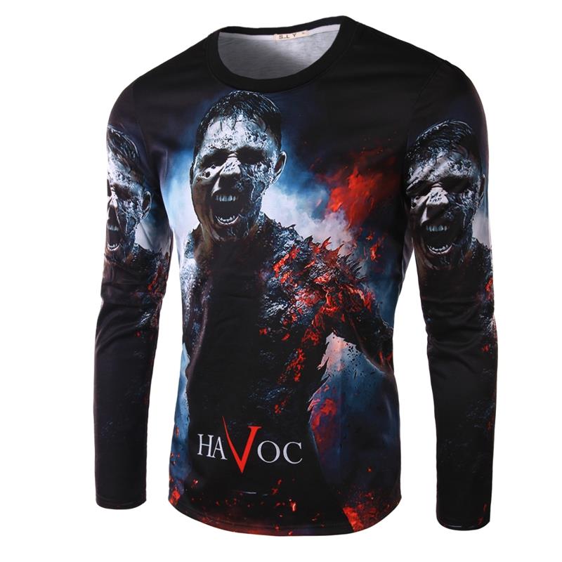 3D T Shirt Men Brand 2015 Fashion Zombie Horror Pr...