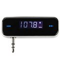 Mini Universal In Car handsfree Wireless FM Transmitter with built in rechargeable battery 3 5mm Jack