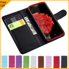 Luxury Original Wallet PU Leather Flip Cover Case For Lenovo S820 Mobile Phone Case Back Cover With Card Holder Stand & Gift Red