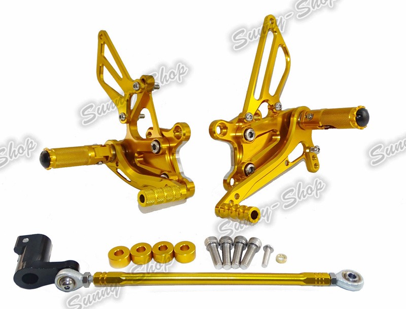 Rearsets for HONDA CBR954RR Type-2 Folding Pedals Gold B