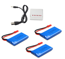 3PCS 3.7V 780mah battery + 6 in1 Charger For Wltoys V626 V636 V686 V686G V686J V686K 2.4Gh 4CH 6-Axis RC Quadcopter Drone