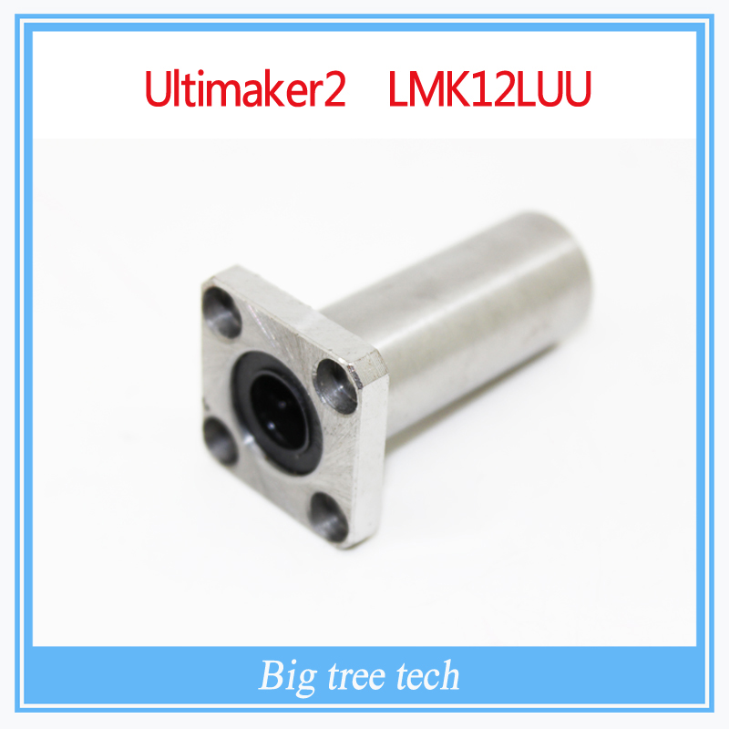 4PCS 3D Printer Diy Accessories Ultimaker2 Extended Flange Linear Bearing Linear Bearing LMK12LUU For 3D printer