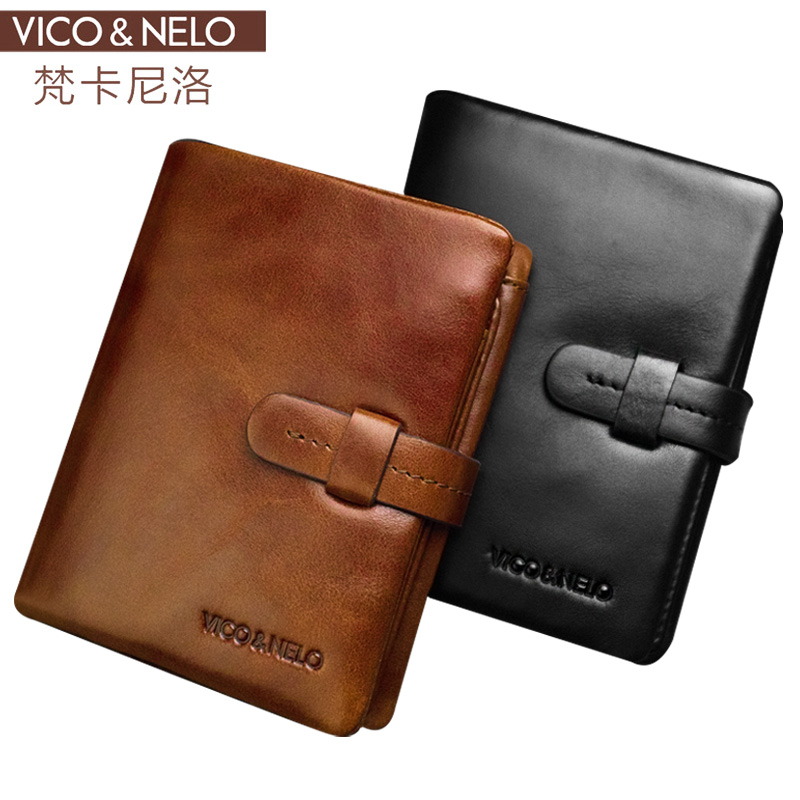 2014 fashion men  Viconelo first layer of cowhide genuine leather wallet gift lovers design british style male wallet