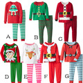 New Kids Christmas Sleepwear Boys Girls Cotton Deer Stripe Tops Pants Pajamas Santas Little Helper Sleepwear