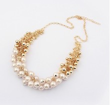 2014 New  Hot Wild High Quality Luxury Multiple Layer Pearl Necklace For Women Choker Statement